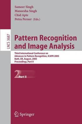 Libro Pattern Recognition And Image Analysis - Sameer Singh