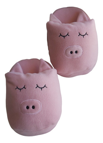 Pantuflon, Pantufla De Chanchito, Cerdito, Rosa Viejo