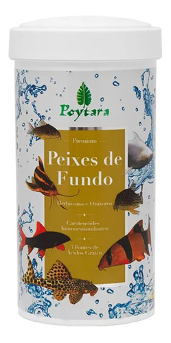 Ração Para Peixes De Fundo Poytara 135g