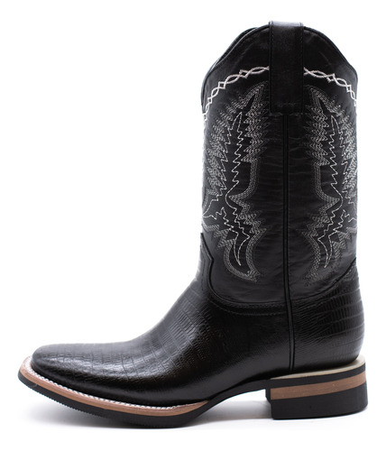 Bota Vaquera Rodeo, Piel 100% Original, Grabado Lizard