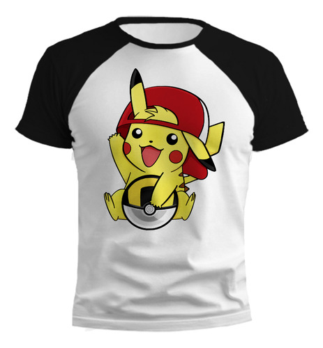 Remera Pikachu Gorra Exclusivo Diseño Ranglan