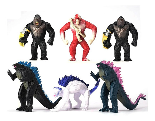 Figuras De Acción De Dinosaurio 6 Piezas Juguetes Anime