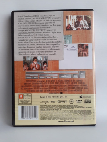 Dvd Os Excêntricos Tenenbaums - Gwyneth Paltrow Ótimo Estado (Usado)
