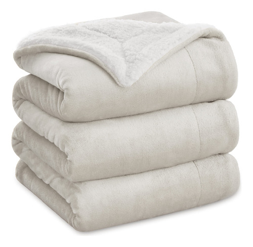 Manta Bedsure Sherpa De Forro Polar Tamaño Queen, 220 G/m²,