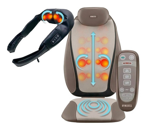 Masajeador Cuello/hombros Shiatsu+respaldo Calor380 Homedics