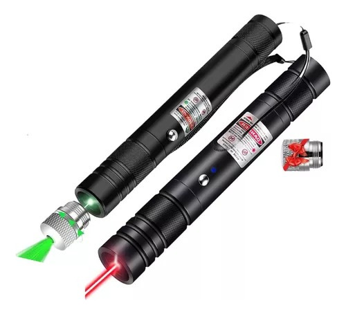 2pzs Apuntador Laser Puntero Pintero Recargable Rojo Verde