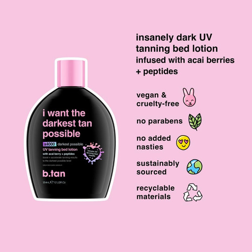 Loción Bronceadora B.tan Uv | I Want The Darkest Tan Poss...