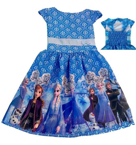 Vestido Infantil de Festa Frozen, Kibellababy, Elo7