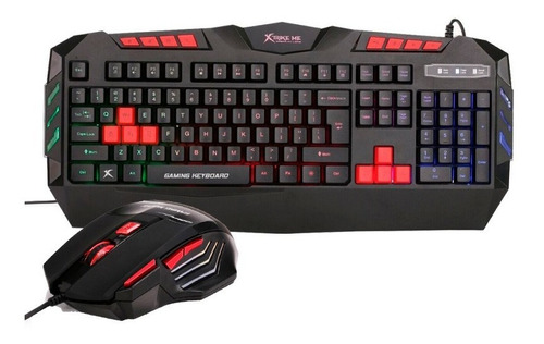 Kit Teclado + Mouse Gamer Led Usb Xtrike Me