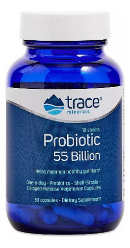 Trace Minerals 10 Strains Probitic 55 Billon 30 Capsulas Sabor Sin Sabor