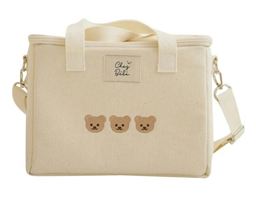 Bolso Para Madre Y Bebé, Pañales, Bordado Térmico Con Oso