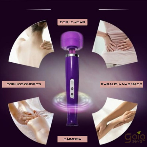 Imagem 6 de 9 de Massageador Varinha Magica Eletrico Com Fio 110 220v