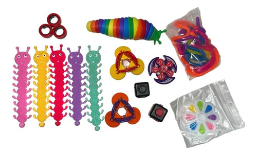 Pack 19 Juguetes Fidget Toys Sensorial Antiestrés Calma Tdah
