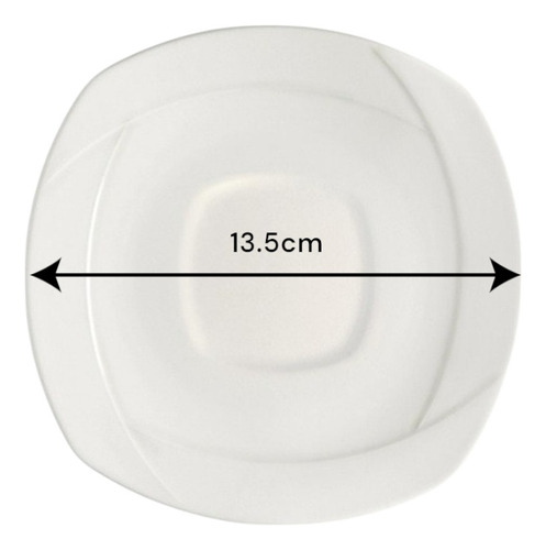Plato Para Taza Té Luciana De Corona - Set De 10 Piezas Blanco Luciana