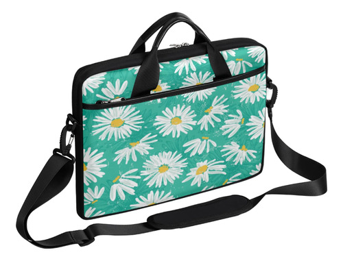 Daisy Flower Laptop Shoulder Bag 15 Inch Tote Computer Bolso