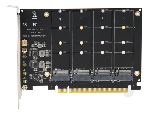 Tarjeta Adaptador 4 Puerto M.2 Nvme Ssd Pcie X16 M Key X