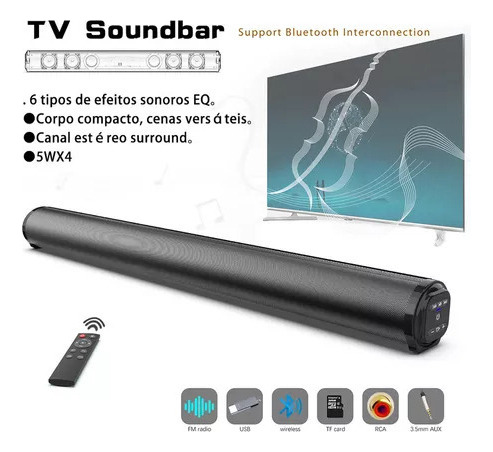 Novo Caixa De Som Bluetooth Para Tv Smart Soundbar Subwoofer