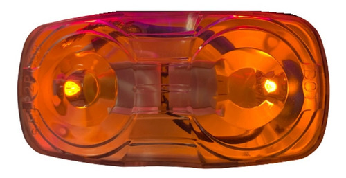 Imagen 2 de 10 de Farol Trailer Carro Zorra 12v X2 C/ Lampara Led T10 Ambar Z2