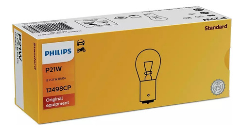 Bombillo Philips 12498cp 12v P21w Para Autos Y Motos