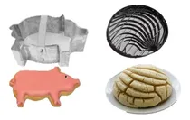 Comprar Molde Cortador Puerquitos Pan Y Marcador De Conchas Set 2 Pz