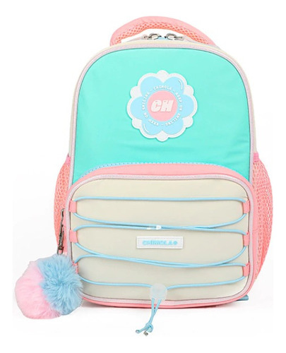 Chimola Mochila Colorblock Girl 14 Pulgadas Aqua & Pink Fs56