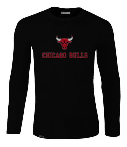 Camiseta Estampada Chicago Bulls Logo Hombre Lbo