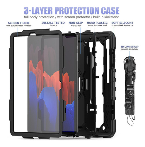Capa Survivor Alça Protetor Tela Para Samsung Galaxy Tab S8