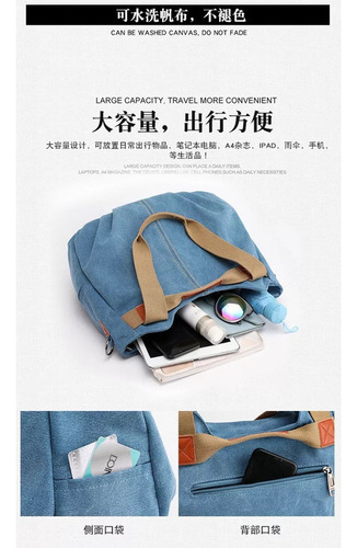 Bolso Bandolera De Mujer En Lona De Algodón
