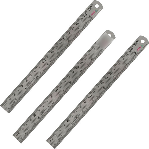Set De Reglas Métricas, Mxule-003, 3 Pzs, 20cm, Acero Inoxid
