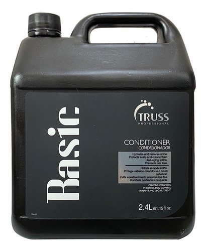 Condicionador Truss Basic 2400ml Em Galão De 2400g De 2.4l