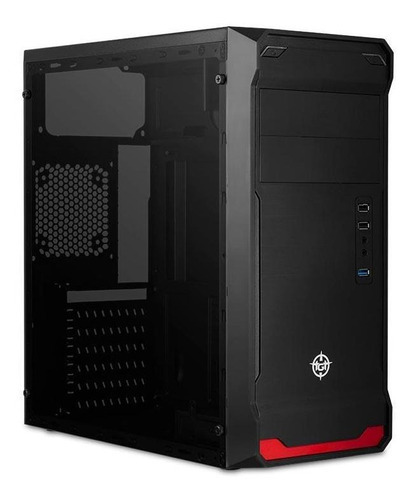 Gabinete Gamer Tgt Combat Preto Lateral Acrilico-tgt-cbt-01