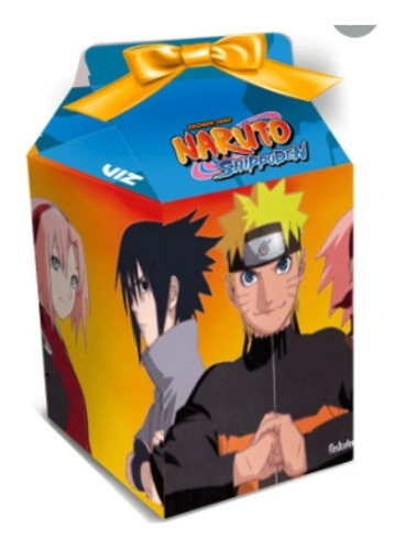 Caixa Surpresa Tema Naruto -  Milk  - 8 Unidades