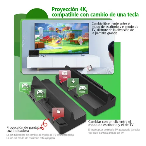 Adaptador Hub Dock Para Switch Oled 4k Hdmi Usb 3.0
