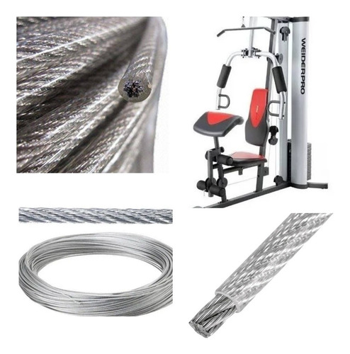 Cable Para Gimnasio Multifuncional Weider 10 Metros