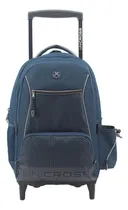 Comprar Mochila Con Carro Ruedas Mochilas Escolares Unicross Azul Diseño De La Tela Liso