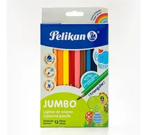 Comprar Lápices De Colores Con 12 Piezas Largos Triangulares Jumbo