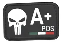 Comprar Parche Militar Tactico Tipos De Sangre Punisher Airsoft