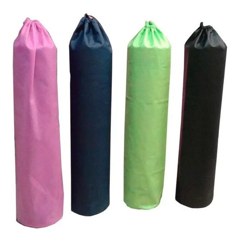Imagen 2 de 5 de Kit Colchoneta Mat Yoga + Funda Pilates Fitness Pvc Sticky