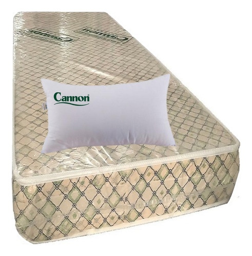 Colchón Cannon Clásico 1 Plaza 80x190x13+ Almohada + Envio