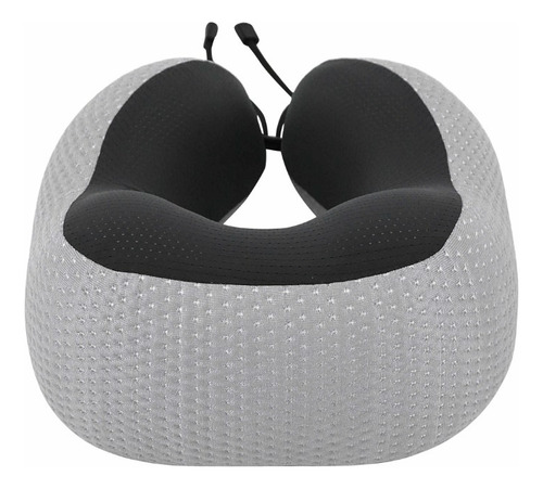 Almohada Viaje Memoria Foam Discovery Avion Viajero Cervical Gris Oscuro Liso