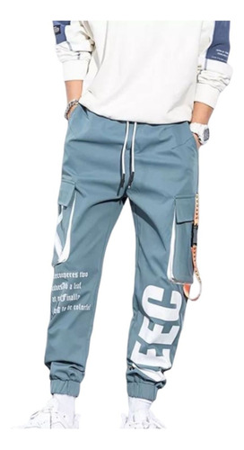 Pantalón Hombre Cargo Puño Diseño Exclusivo Trap 