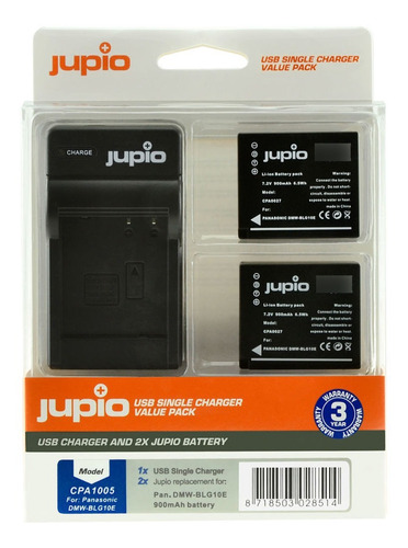 Jupio Pair Of Dmw-blg10 Batteries And Usb Single Charger Val