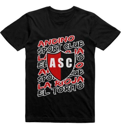 Remera Infantil Puro Algodon Negra Andino Sc La Rioja