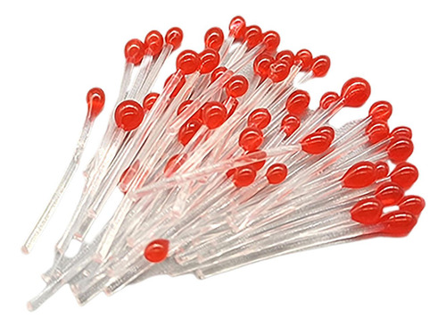 50 Pçs Caranguejo Olhos Camarão Acessório Vermelho