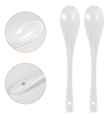 , Cucharas For Huevos De Porcelana Blanca, Cucharas De