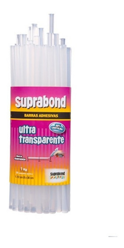 Barras Silicona Suprabond Ultra Transparentes Gruesas 1 Kg.