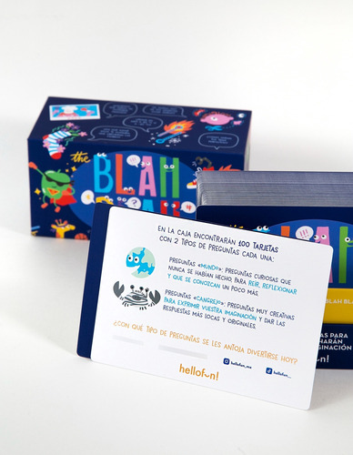 Hellofun The Blah Blah Box - Juego De Cartas Para Niños