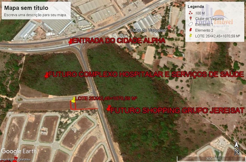 Imagem 10 de 25 de Terreno À Venda, 500 M² Por R$ 448.000,00 - Cidade Alpha - Eusébio/ce - Te0101