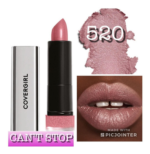 Covergirl Exhibitionist Lipstick Metálico, Can´t Stop 520.