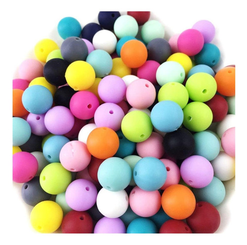 Cuentas Sueltas De Silicona 12 Mm 50pc Beads De Bricolaje De